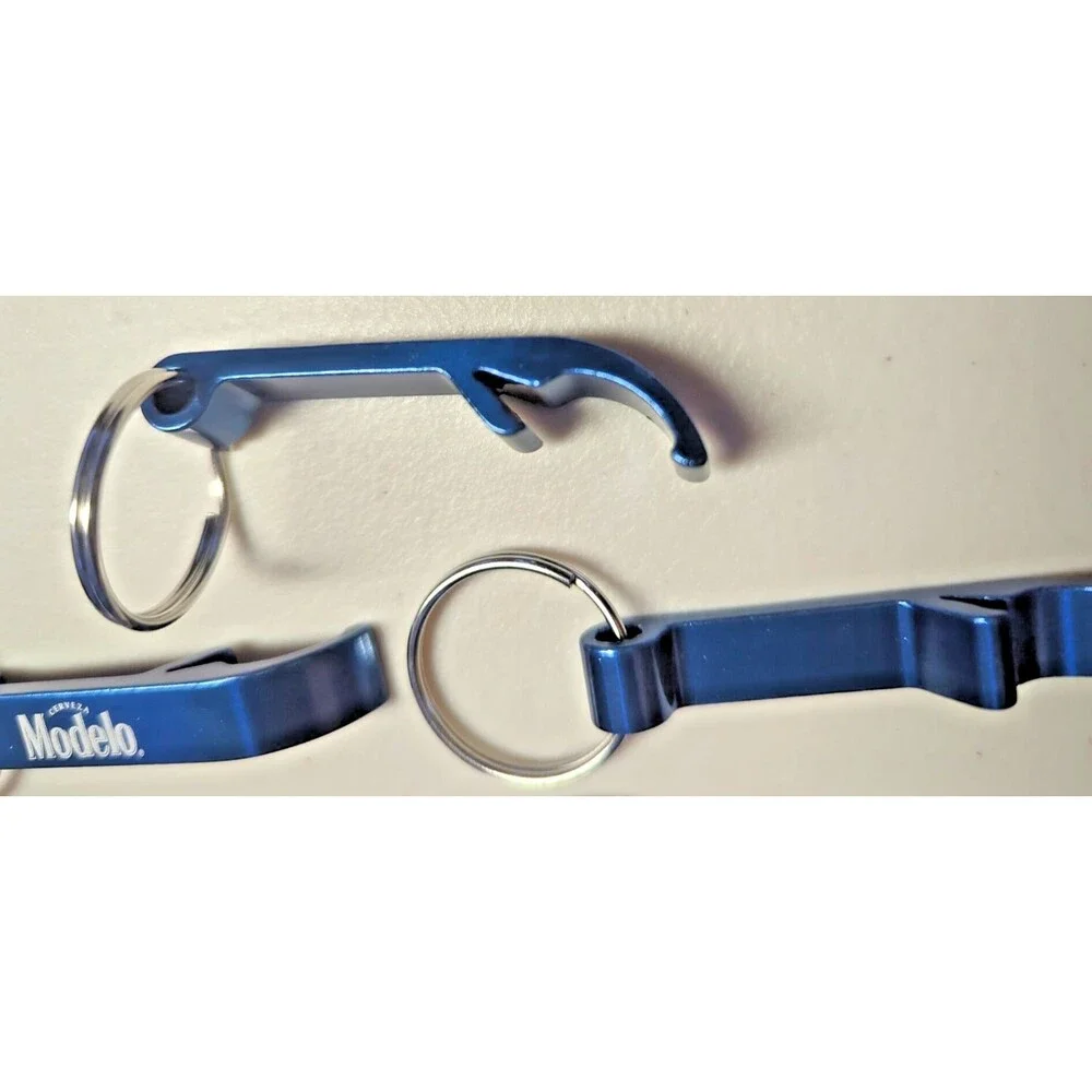BOGO Free Modelo Especial 5‑Pack Blue Key Chain Bottle Openers, Solid Aluminum